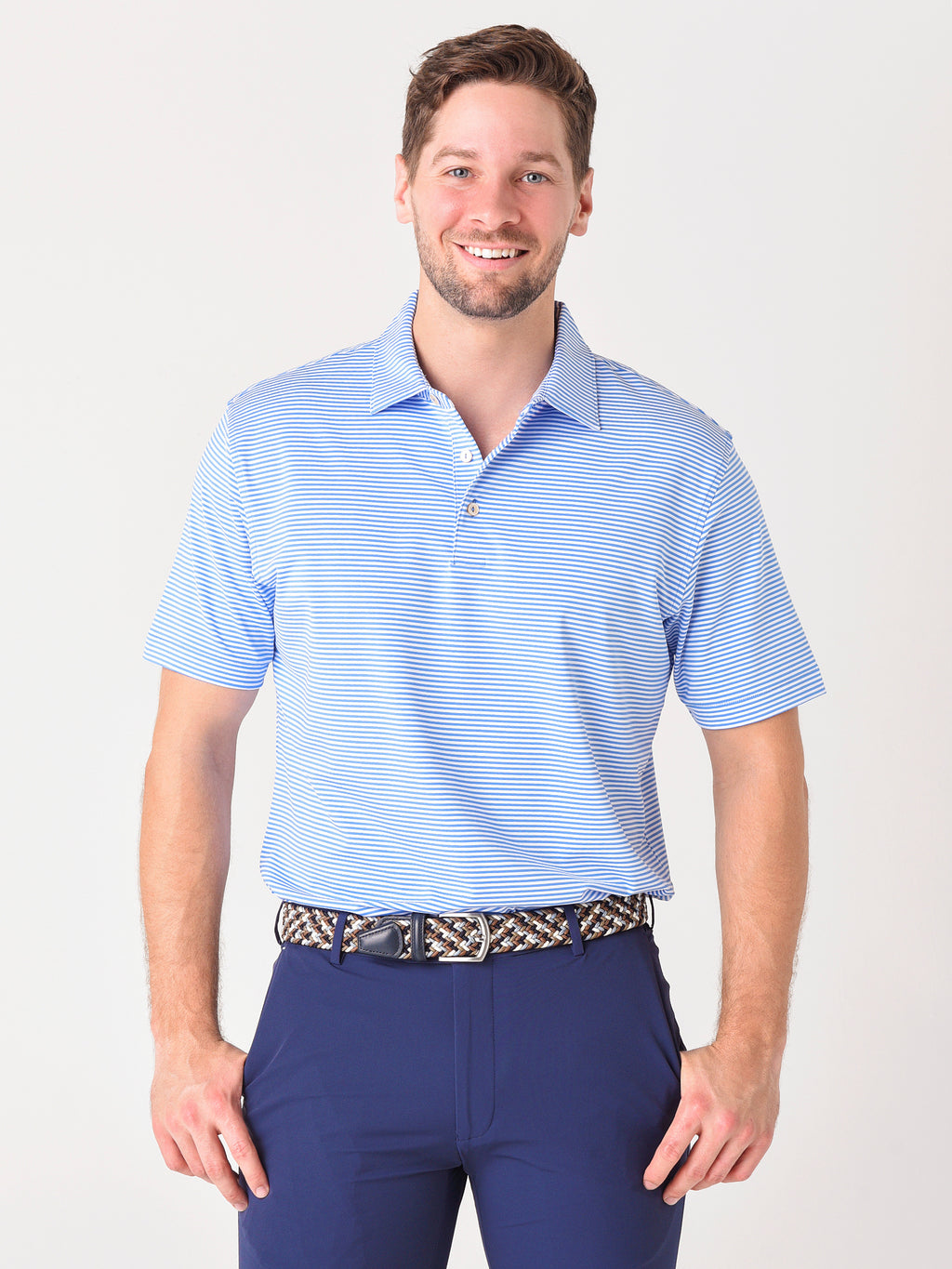 Peter Millar Crown Sport Men's Hales Performance Polo - Saint Bernard