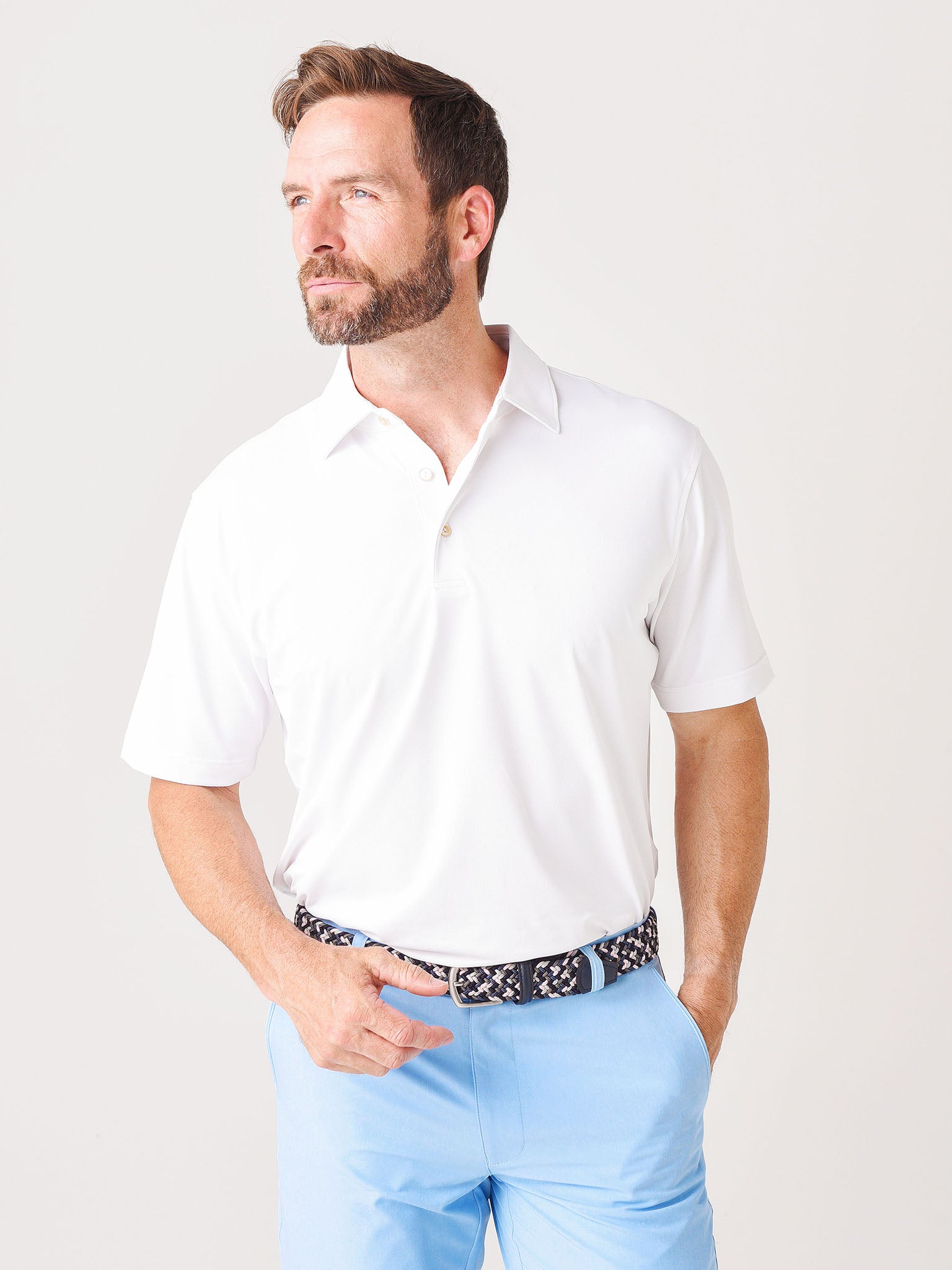Peter Millar Crown Sport Men's Hales Performance Polo - Saint Bernard