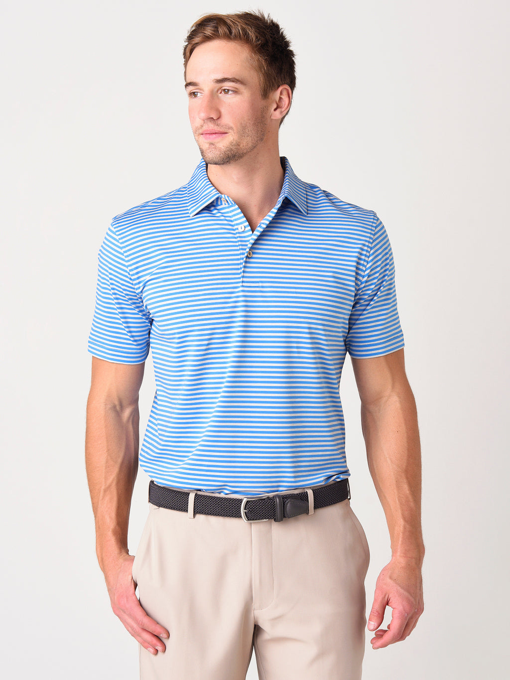 Peter Millar Crown Sport Men's Mills Performance Jersey Polo - Saint Bernard