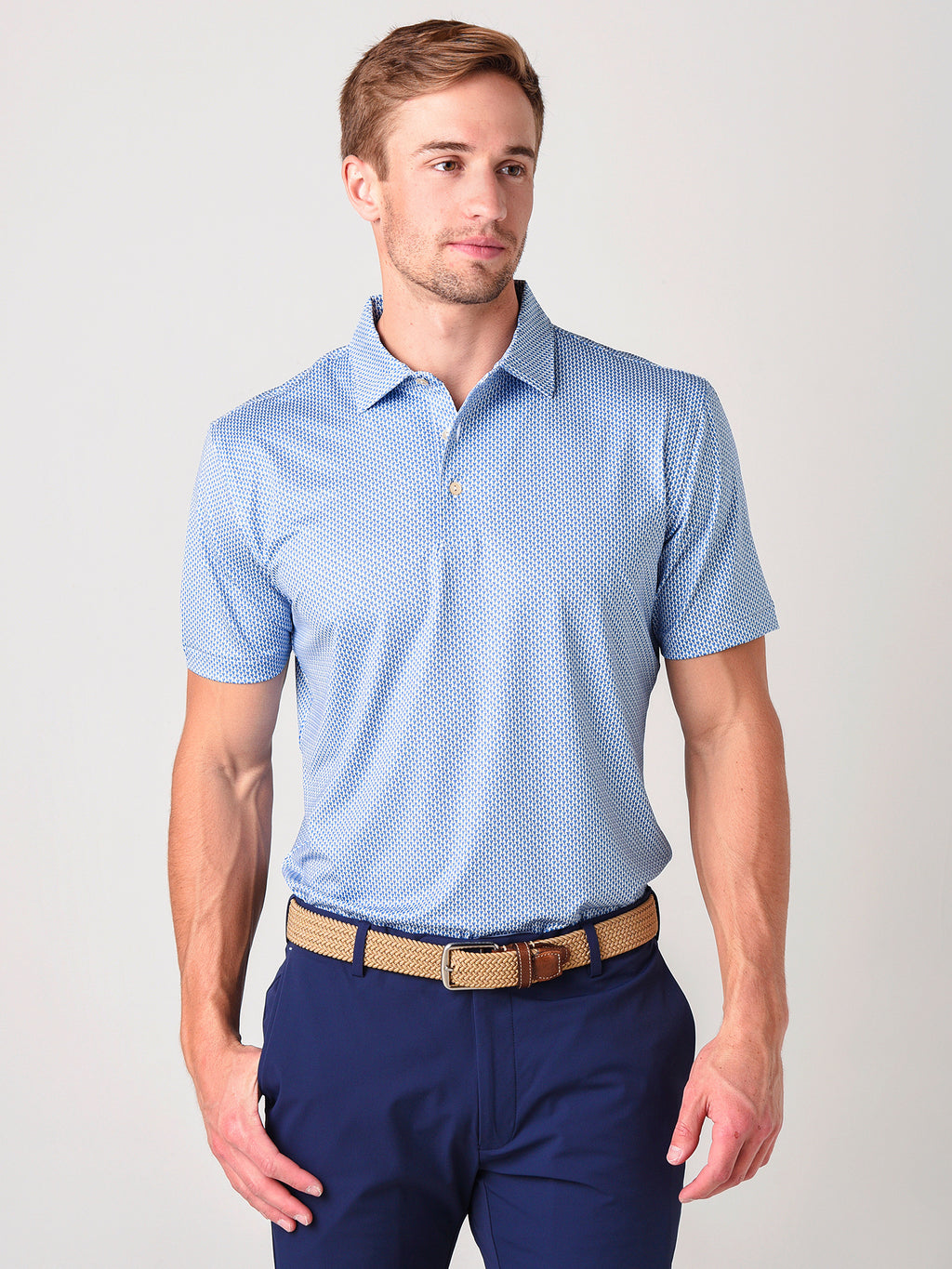 Peter Millar Crown Sport Men's Rio Performance Jersey Polo - Saint Bernard