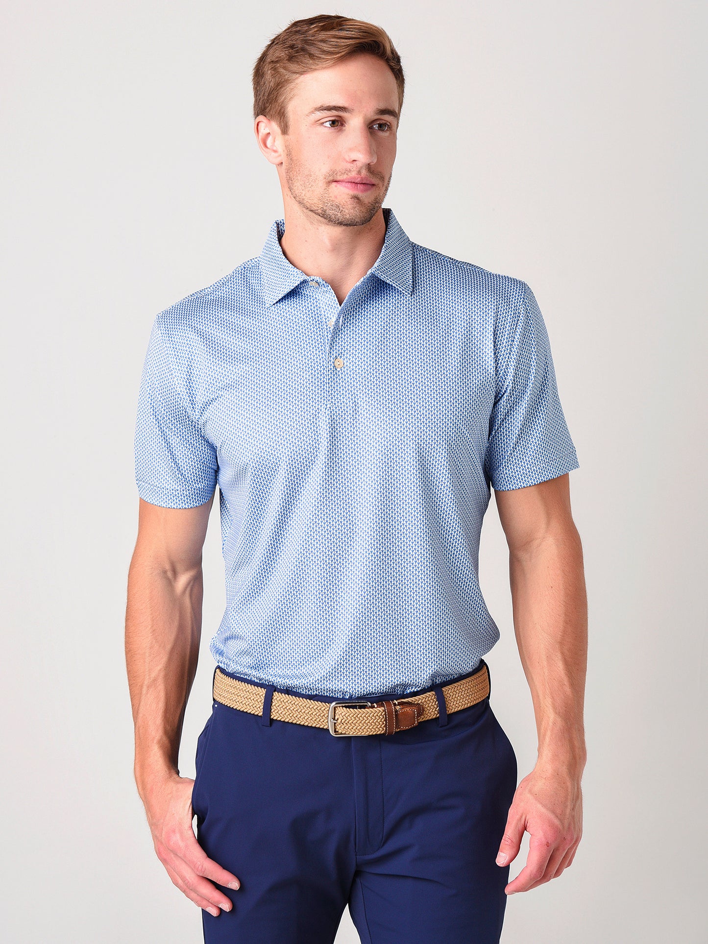 Peter Millar Crown Sport Men's Rio Performance Jersey Polo - Saint Bernard