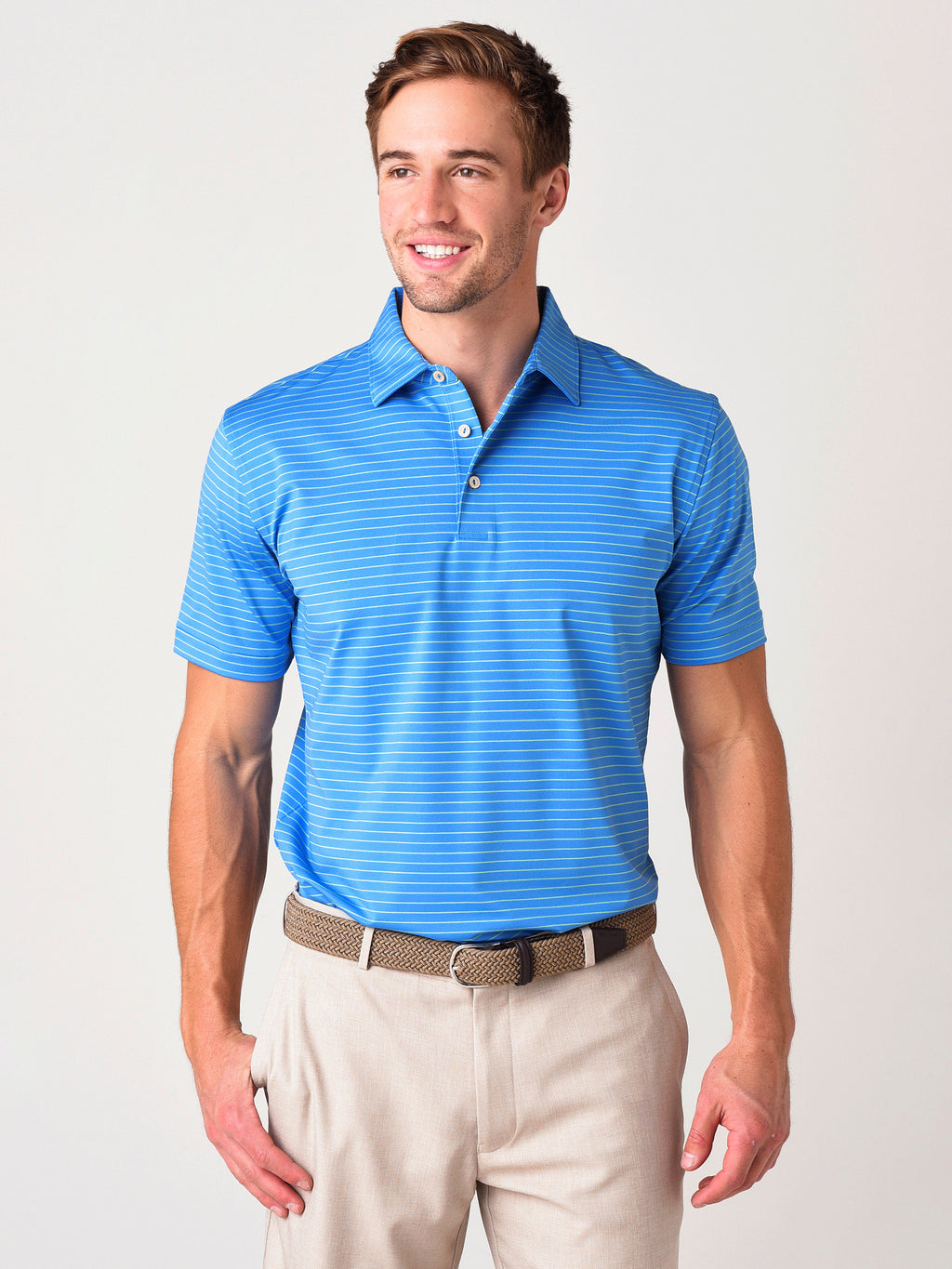 Peter Millar Crown Sport Men's Crafty Performance Jersey Polo - Saint Bernard