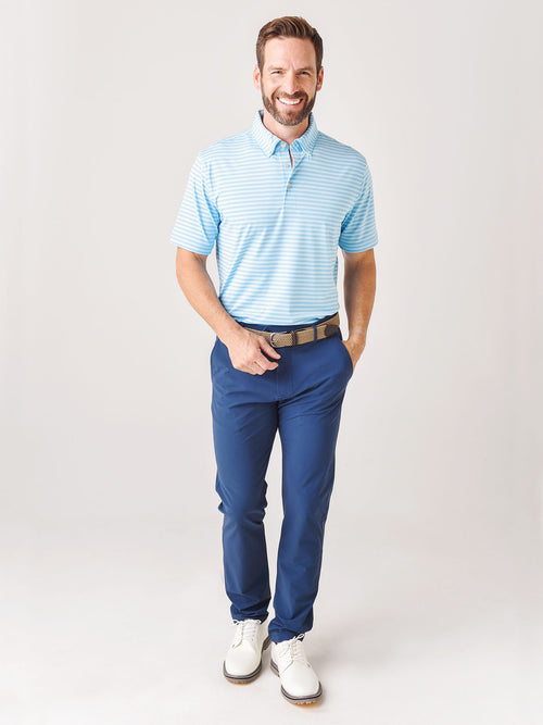 Peter Millar Crown Sport Men's Gravy Performance Jersey Polo