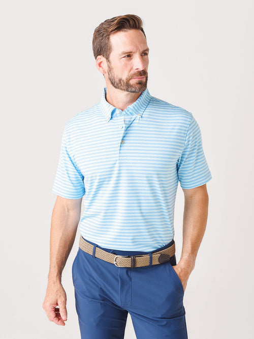 Peter Millar Crown Sport Men's Gravy Performance Jersey Polo