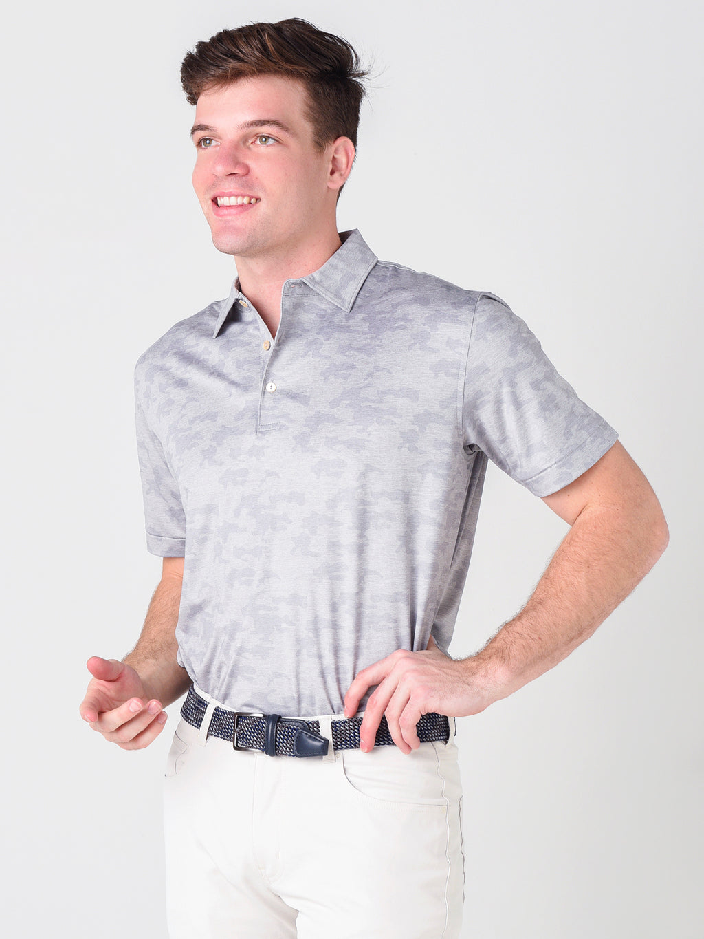 Peter Millar Crown Sport Men's Carter Performance Jersey Polo - Saint Bernard