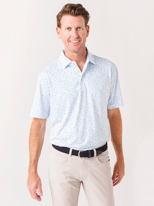 Peter Millar Crown Sport Men's Neon Performance Jersey Polo