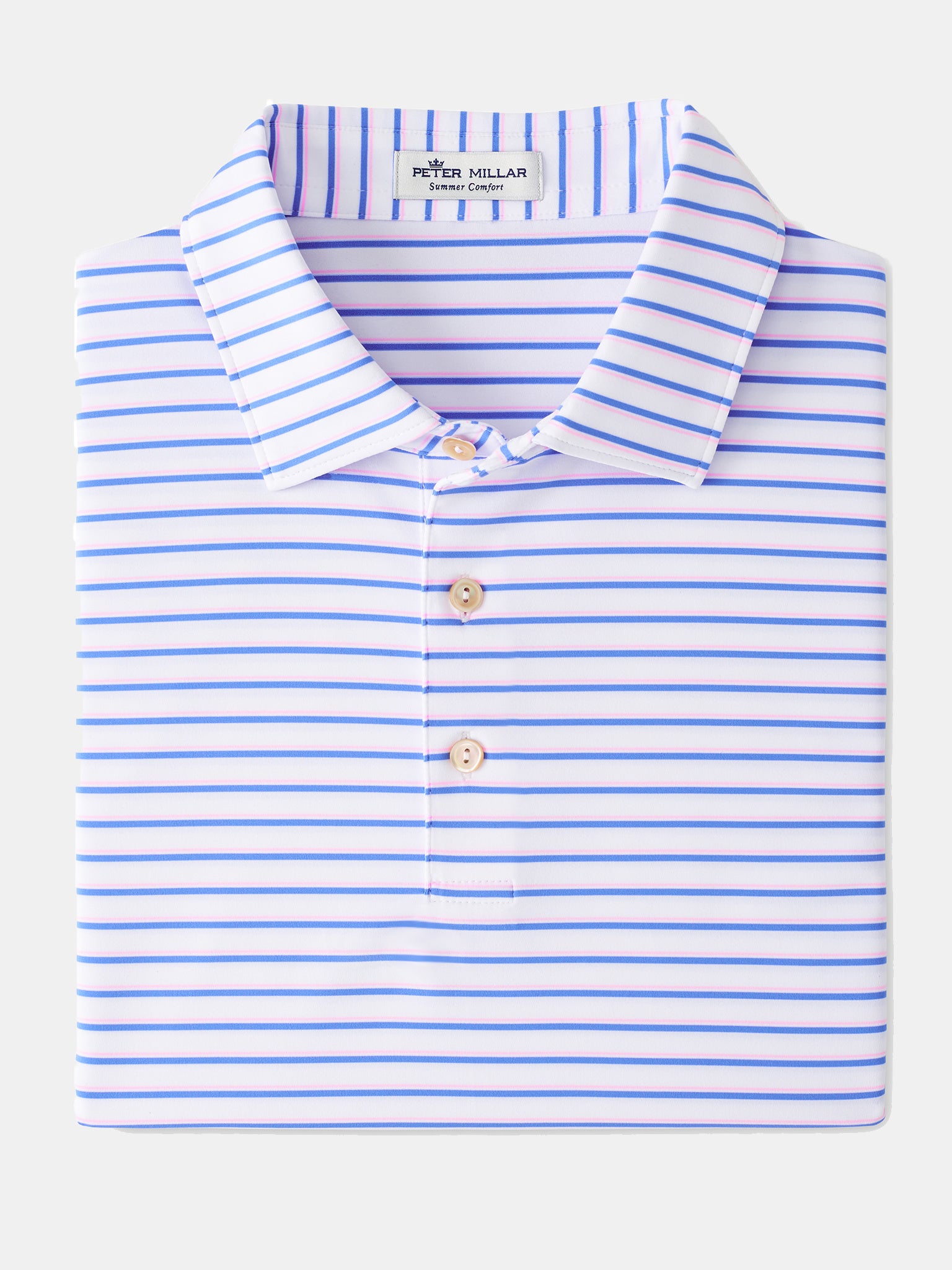 Peter Millar Crown Men's Sport Cyrus Performance Jersey Polo - Saint Bernard