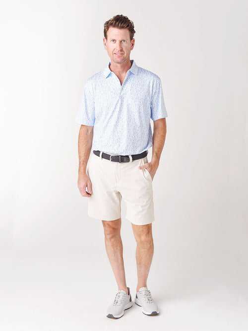 Peter Millar Crown Sport Men's Diamond Performance Jersey Polo