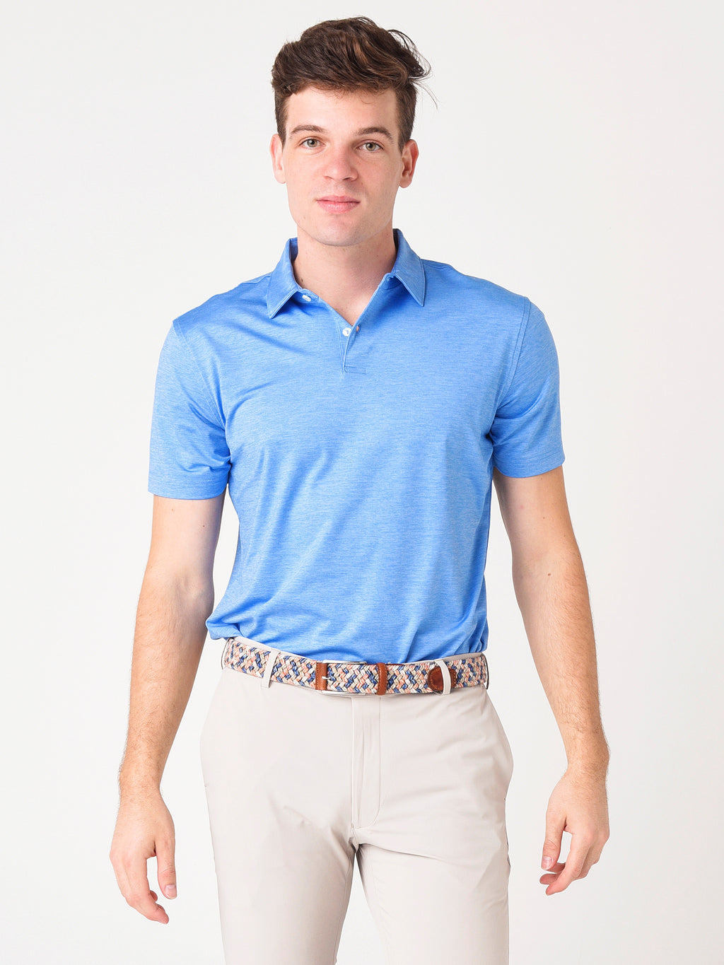 Peter Millar Crown Crafted Men's Solid Performance Jersey Polo - Saint Bernard