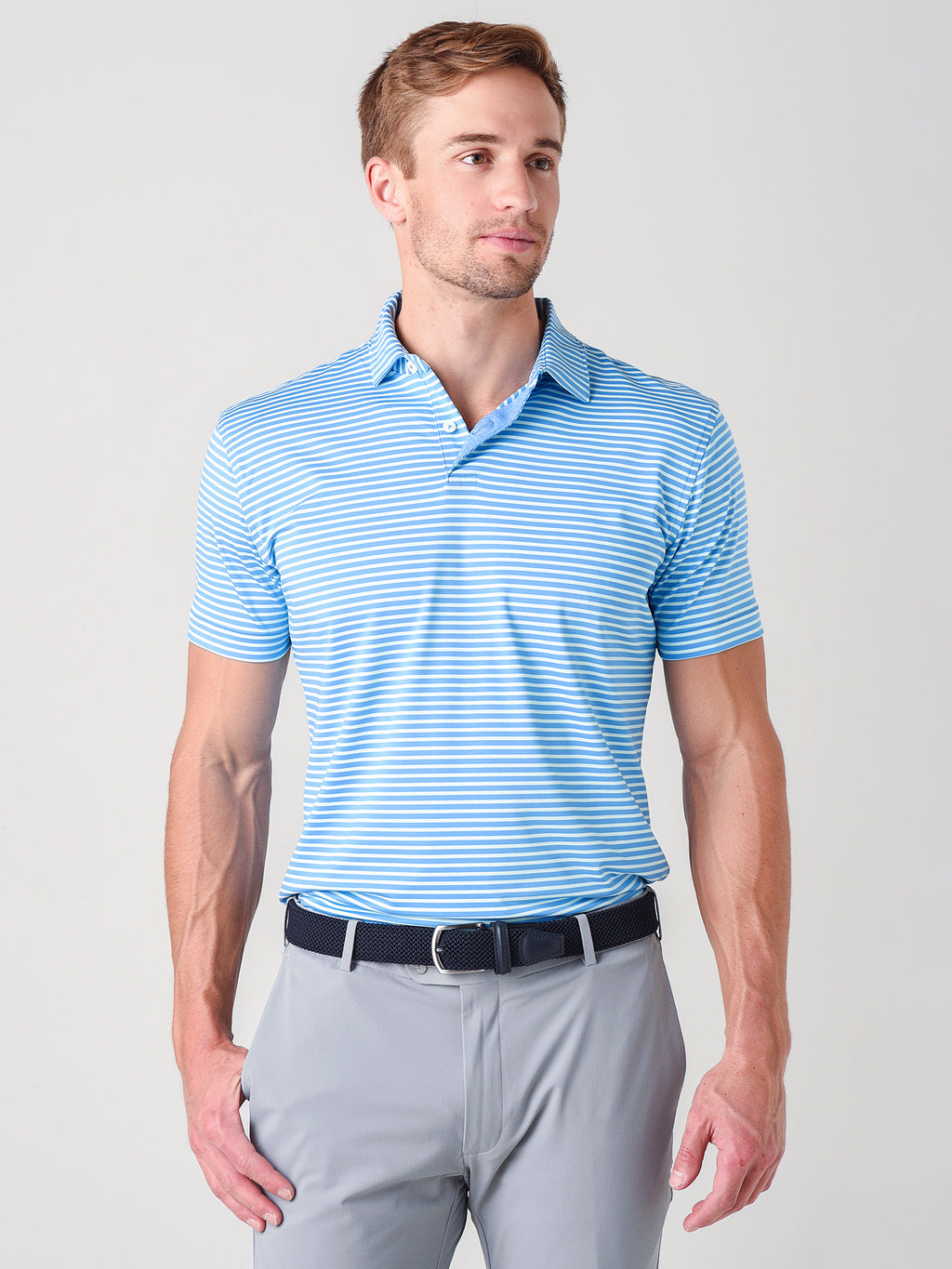 Peter Millar Crown Crafted Men's Miles Performance Jersey Polo - Saint Bernard