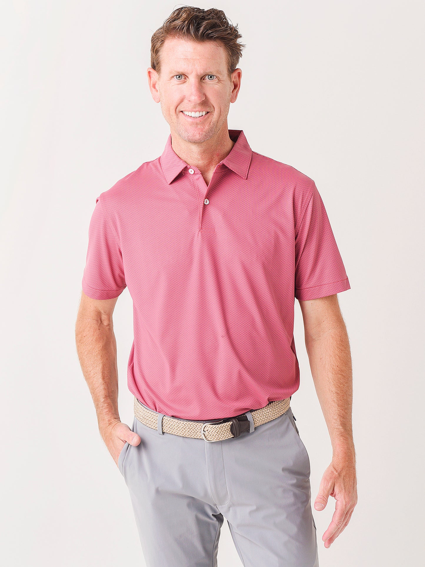 Peter Millar Crown Crafted Men's Dandy Performance Jersey Polo - Saint Bernard