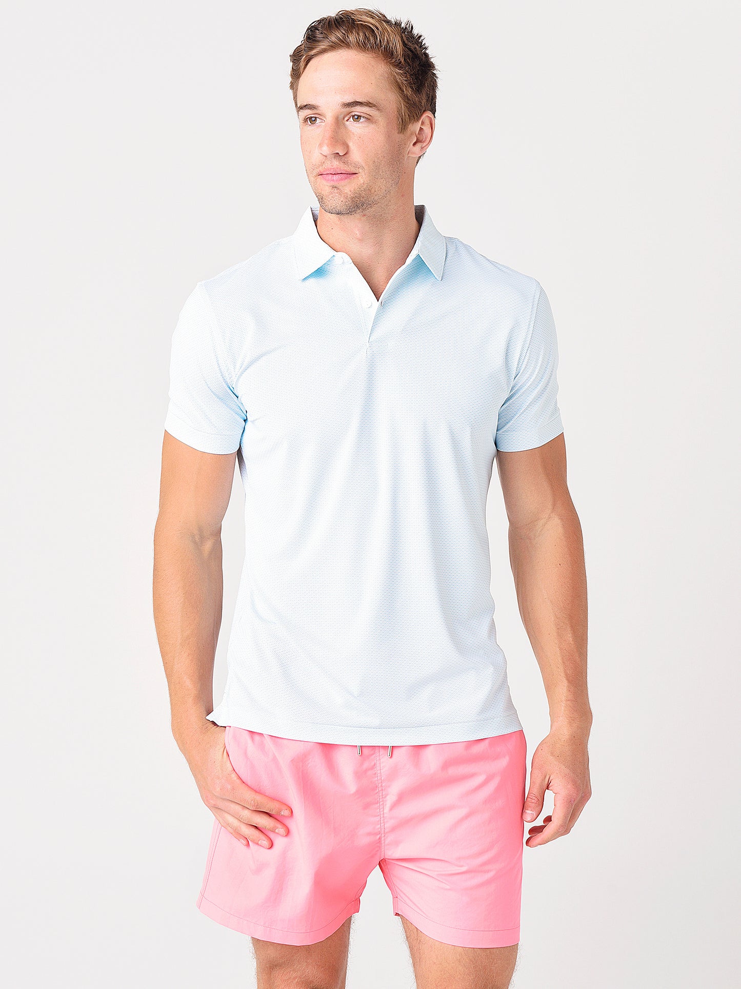 Peter Millar Crown Crafted Men's Dandy Performance Jersey Polo - Saint Bernard