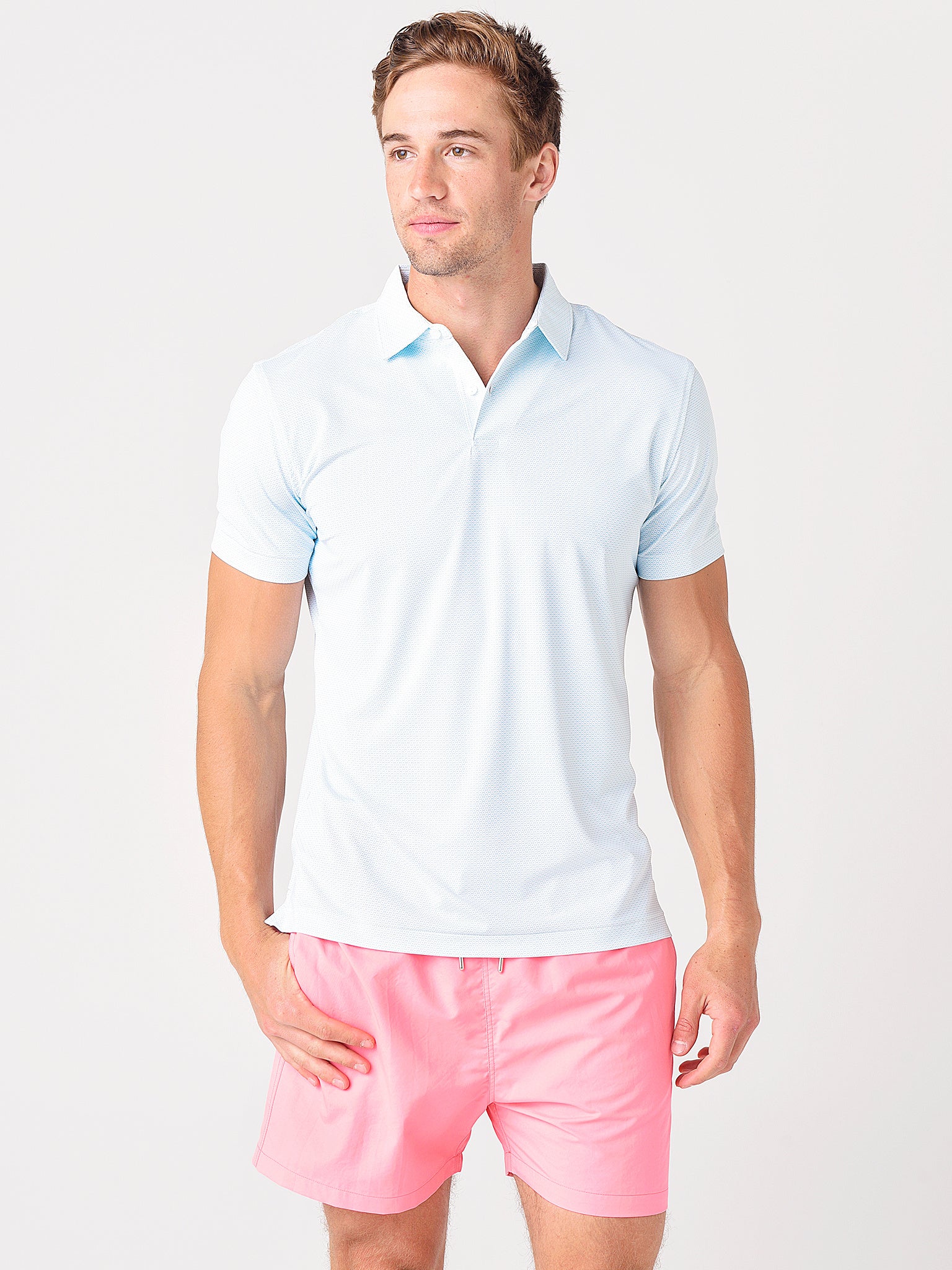 Peter Millar Crown Crafted Men's Dandy Performance Jersey Polo - Saint Bernard