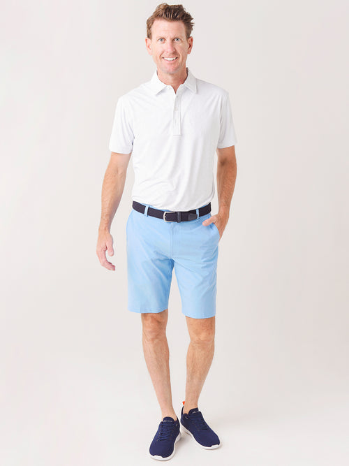 Peter Millar Crown Crafted Men's Blues Performance Jersey Polo