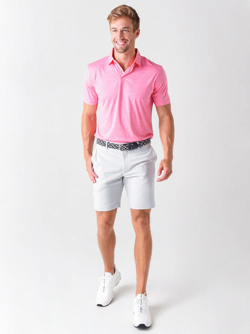 Peter Millar Crown Sport Men's Featherweight Mélange Performance Polo