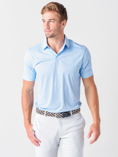Peter Millar Crown Sport Men's Featherweight Printed Geo Performance Polo