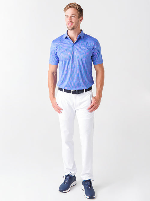 Peter Millar Crown Sport Men's Featherweight Printed Flamingo Polo Shirt