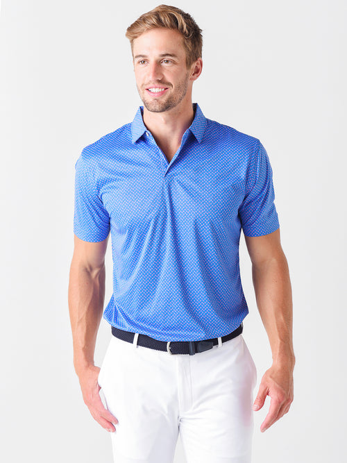 Peter Millar Crown Sport Men's Featherweight Printed Flamingo Polo Shirt
