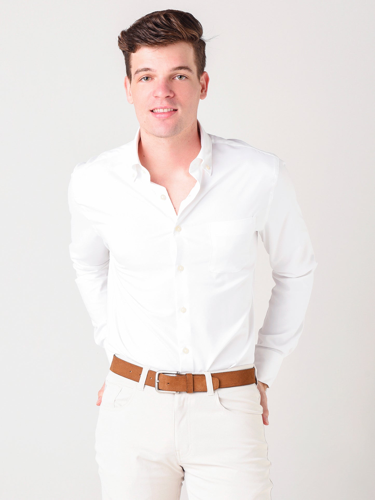 Peter Millar Crown Sport Men's Rivers Performance Sport Shirt - Saint Bernard