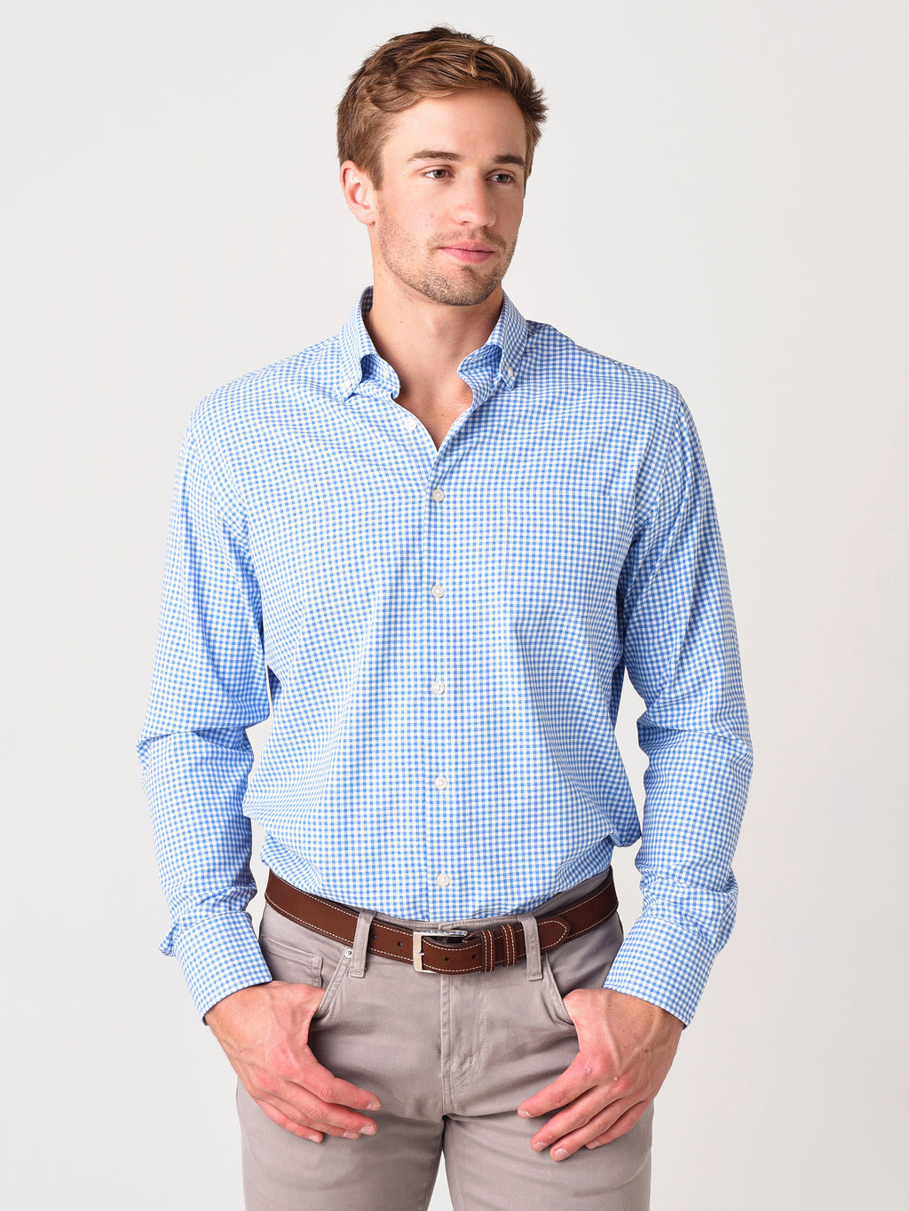 Peter Millar Crown Sport Men's Willie Performance Sport Shirt - Saint Bernard