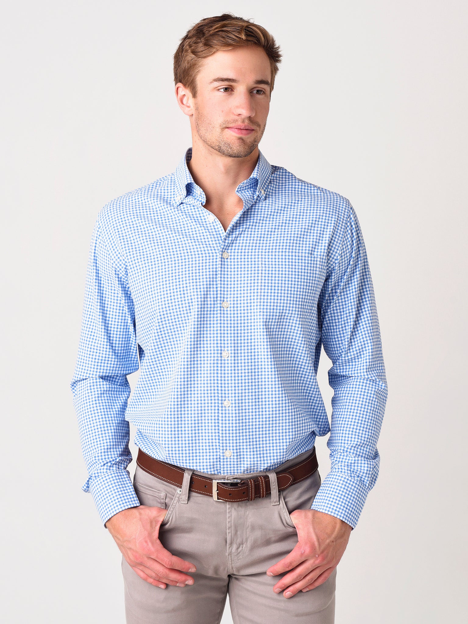 Peter Millar Crown Sport Men's Willie Performance Sport Shirt - Saint Bernard