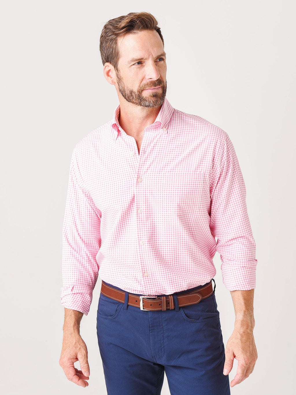 Peter Millar Crown Sport Men's Willie Performance Sport Shirt - Saint Bernard