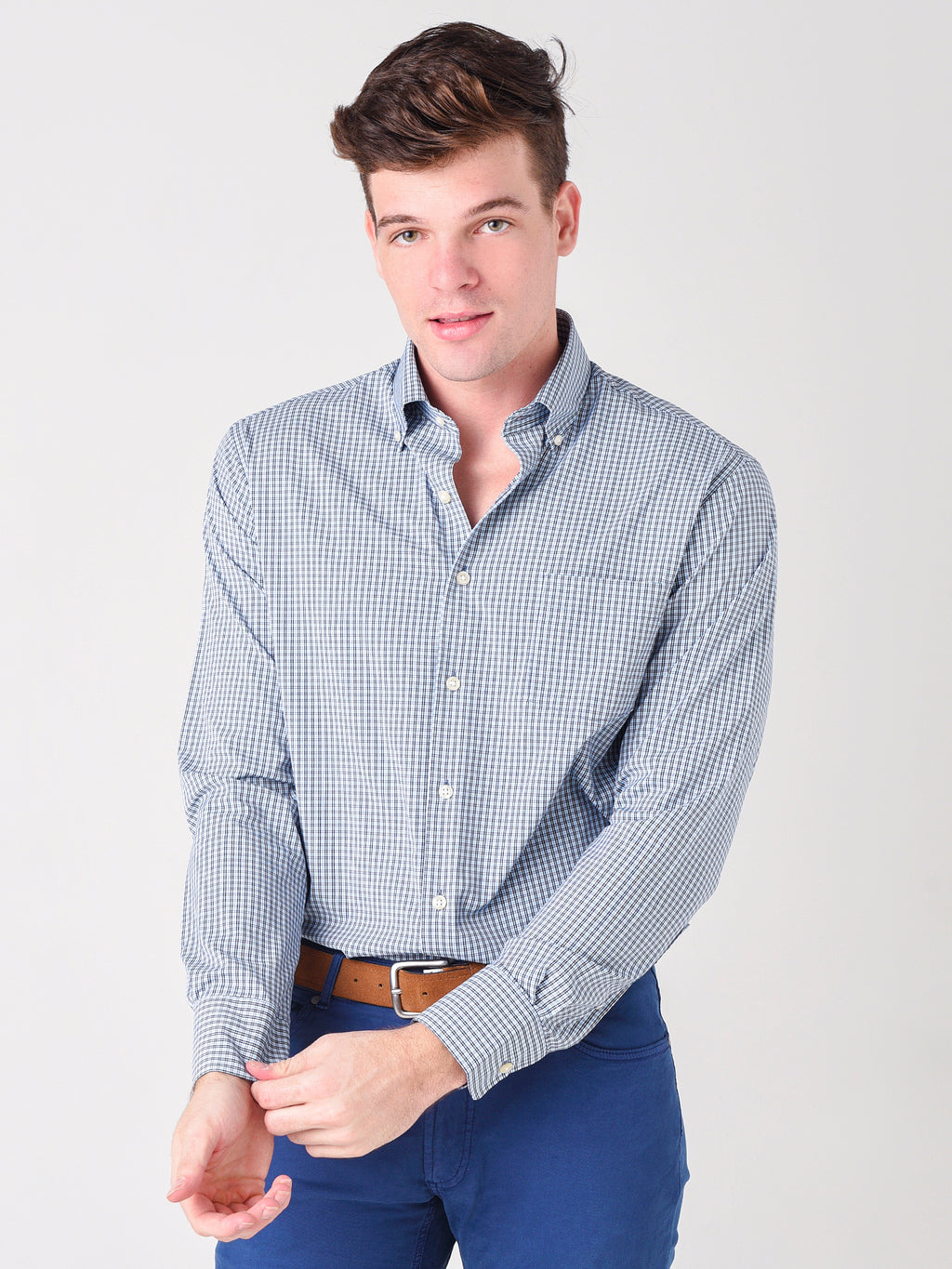 Peter Millar Crown Sport Men's Taylor Performance Sport Shirt - Saint Bernard