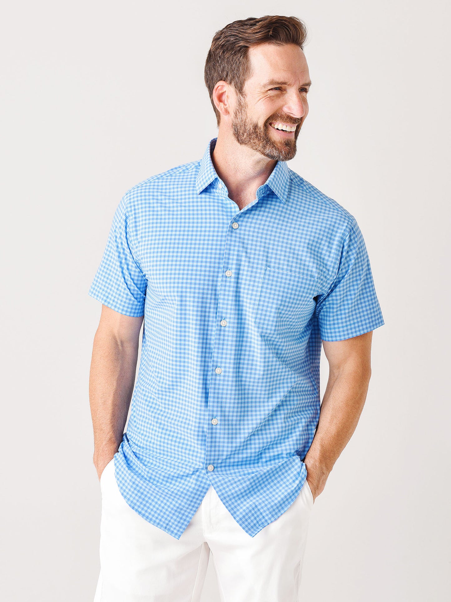 Peter Millar Crown Sport Men's Berkeley Performance Sport Shirt - Saint Bernard