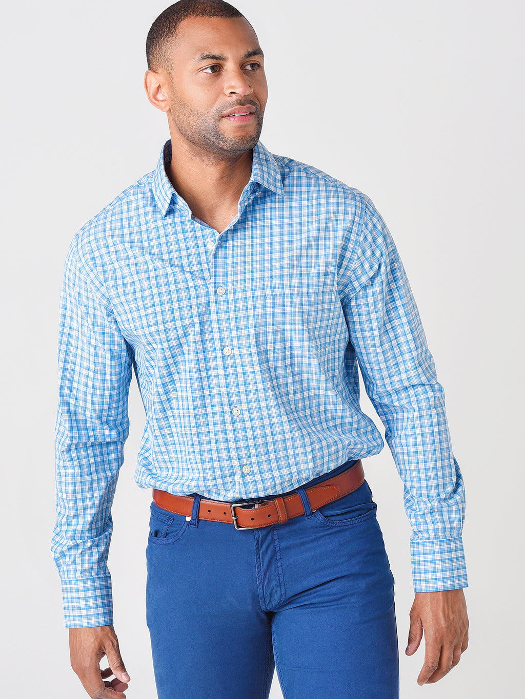 Peter Millar Crown Sport Men's Arthur Performance Sport Shirt - Saint Bernard