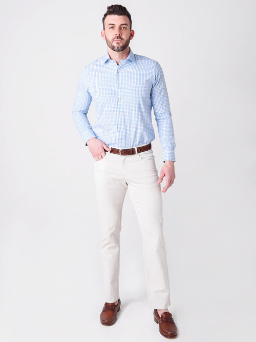 Peter Millar Crown Crafted Men's Evans Performance Poplin Sport Shirt