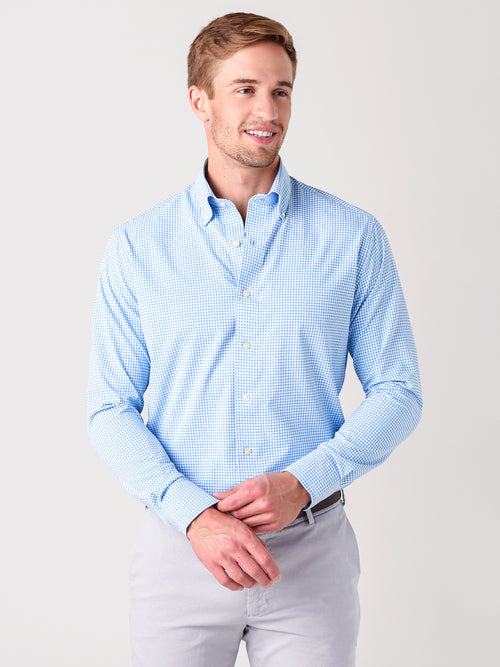 Peter Millar Crown Crafted Men's Carter Performance Poplin Sport Shirt