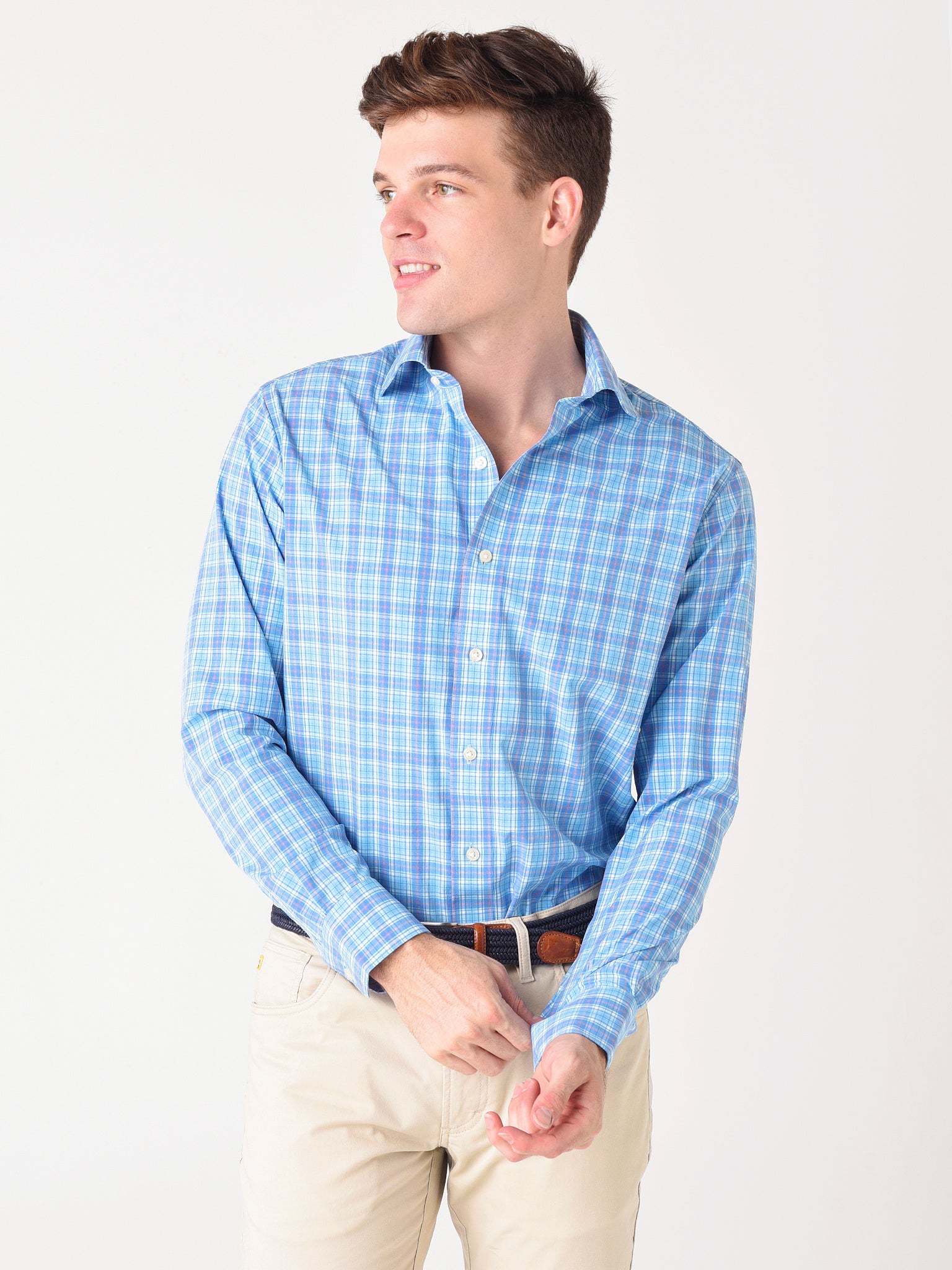 Peter Millar Crown Crafted Goodman Performance Sport Shirt - Saint Bernard
