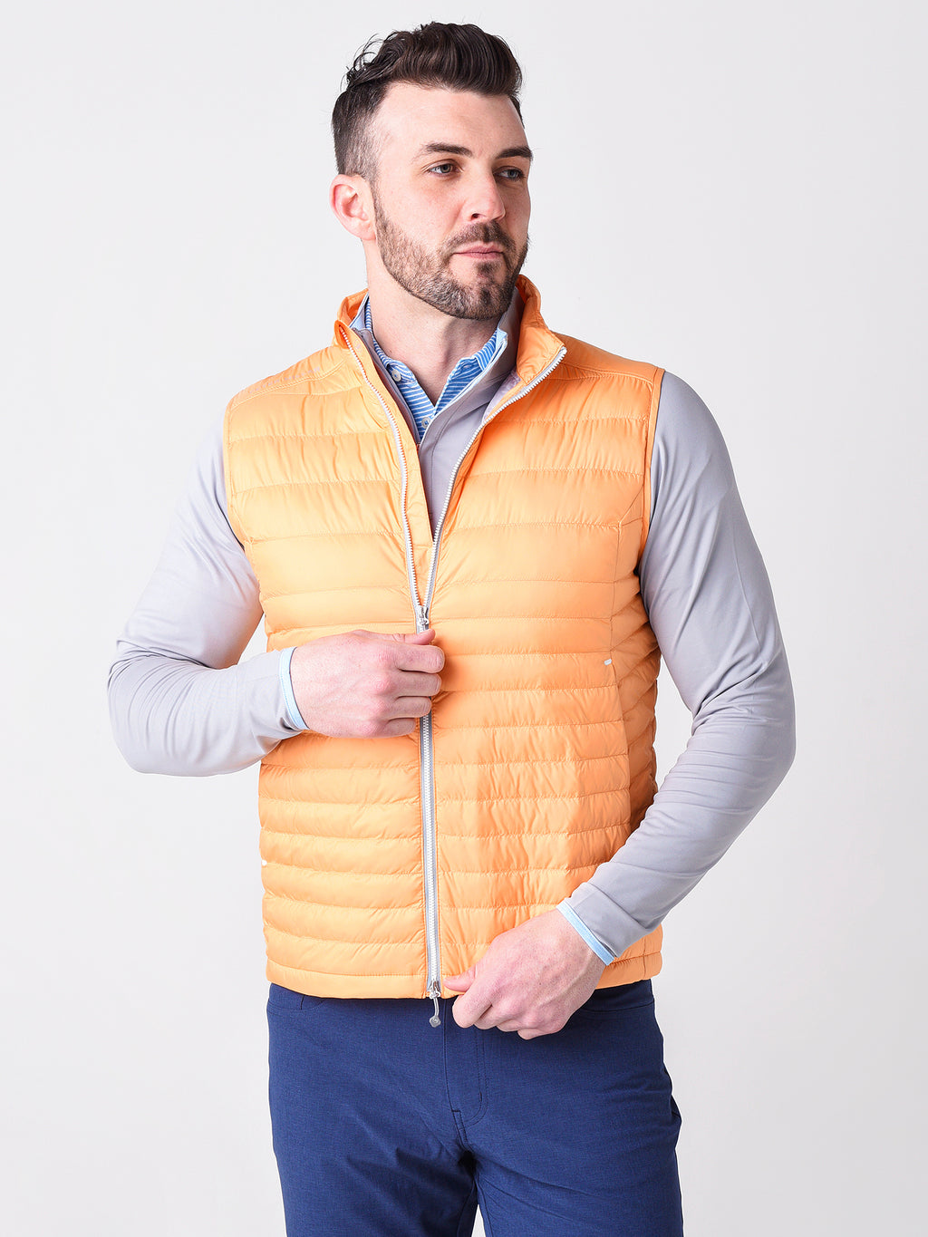 Peter Millar Crown Sport Men's Hyperlight Quilted Vest - Saint Bernard