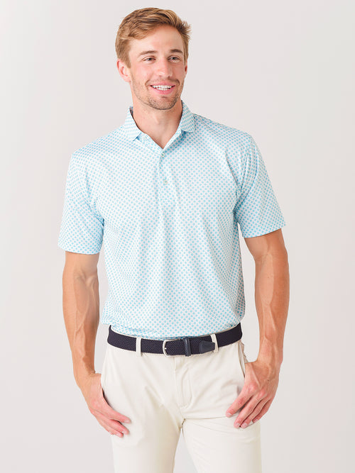 Saint Bernard Men's Lina Floral Performance Pique Polo