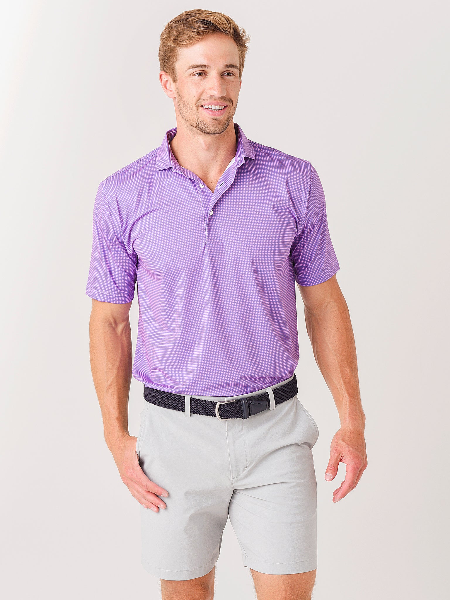 Saint Bernard Men's Kings Houndstooth Performance Polo - Saint Bernard