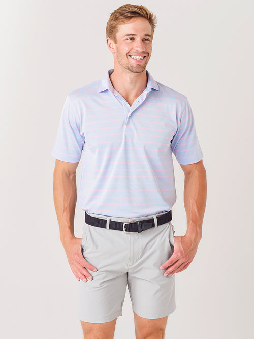 Saint Bernard Men's Bowen Stripe Oxford Performance Polo