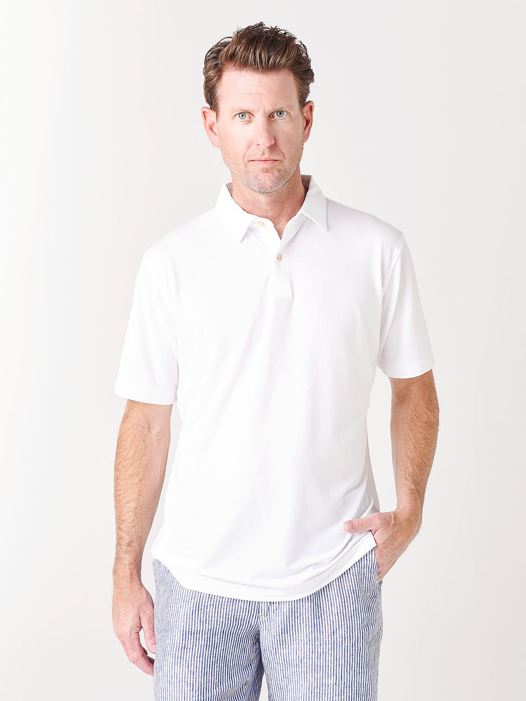 Peter Millar Seaside Men's drirelease® Natural Touch Polo - Saint Bernard