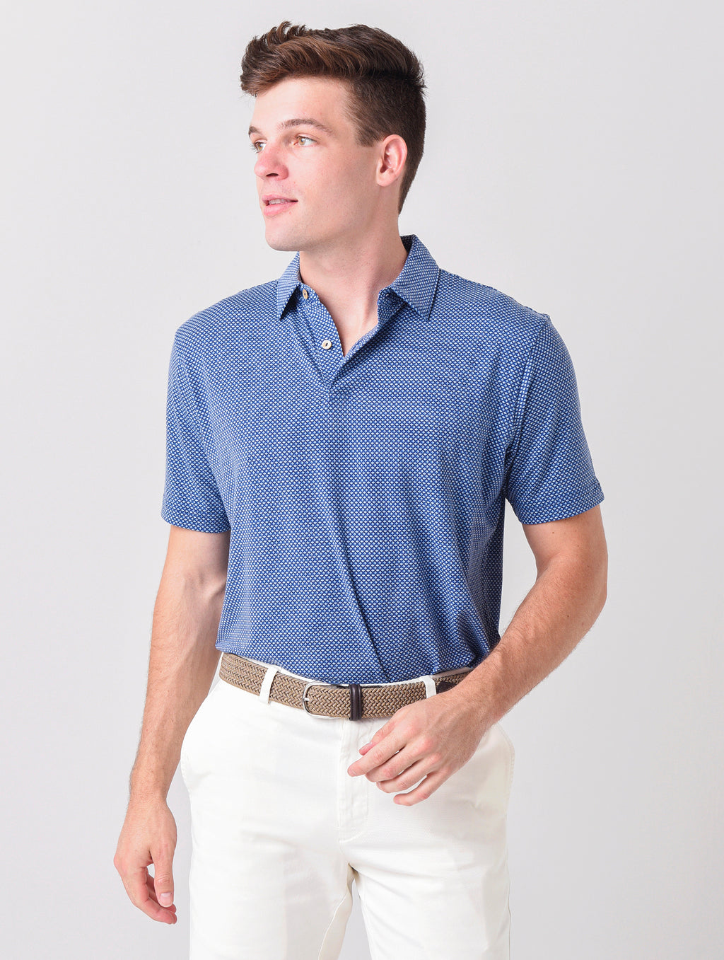 Peter Millar Seaside Men's Drirelease® Natural Touch Bouquet Polo - Saint Bernard