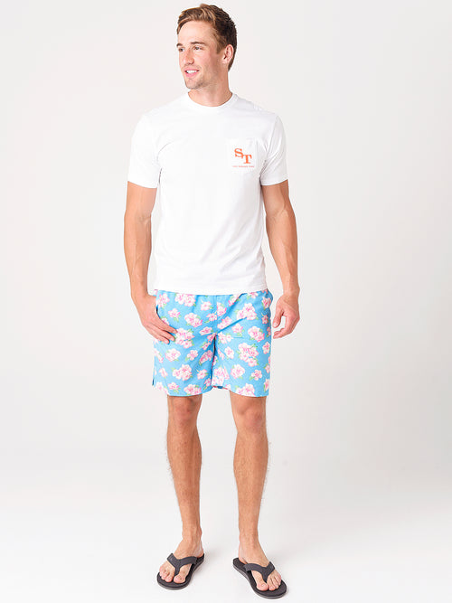 Peter Millar Seaside Men's Hibiscus Harbour Swim Trunk