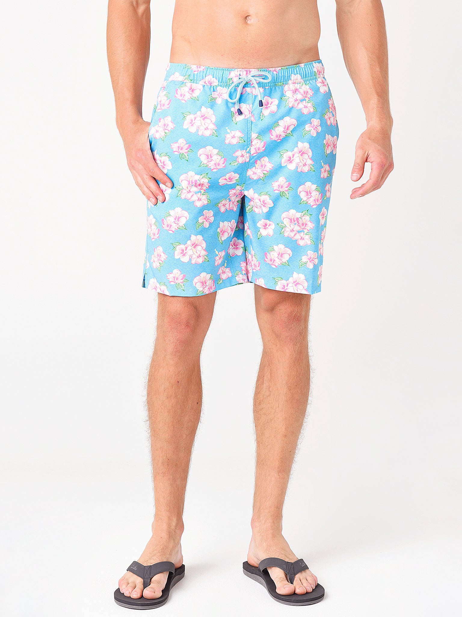 Peter Millar Seaside Men's Hibiscus Harbour Swim Trunk - Saint Bernard