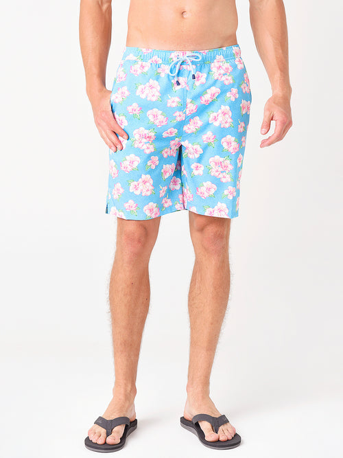 Peter Millar Seaside Men's Hibiscus Harbour Swim Trunk