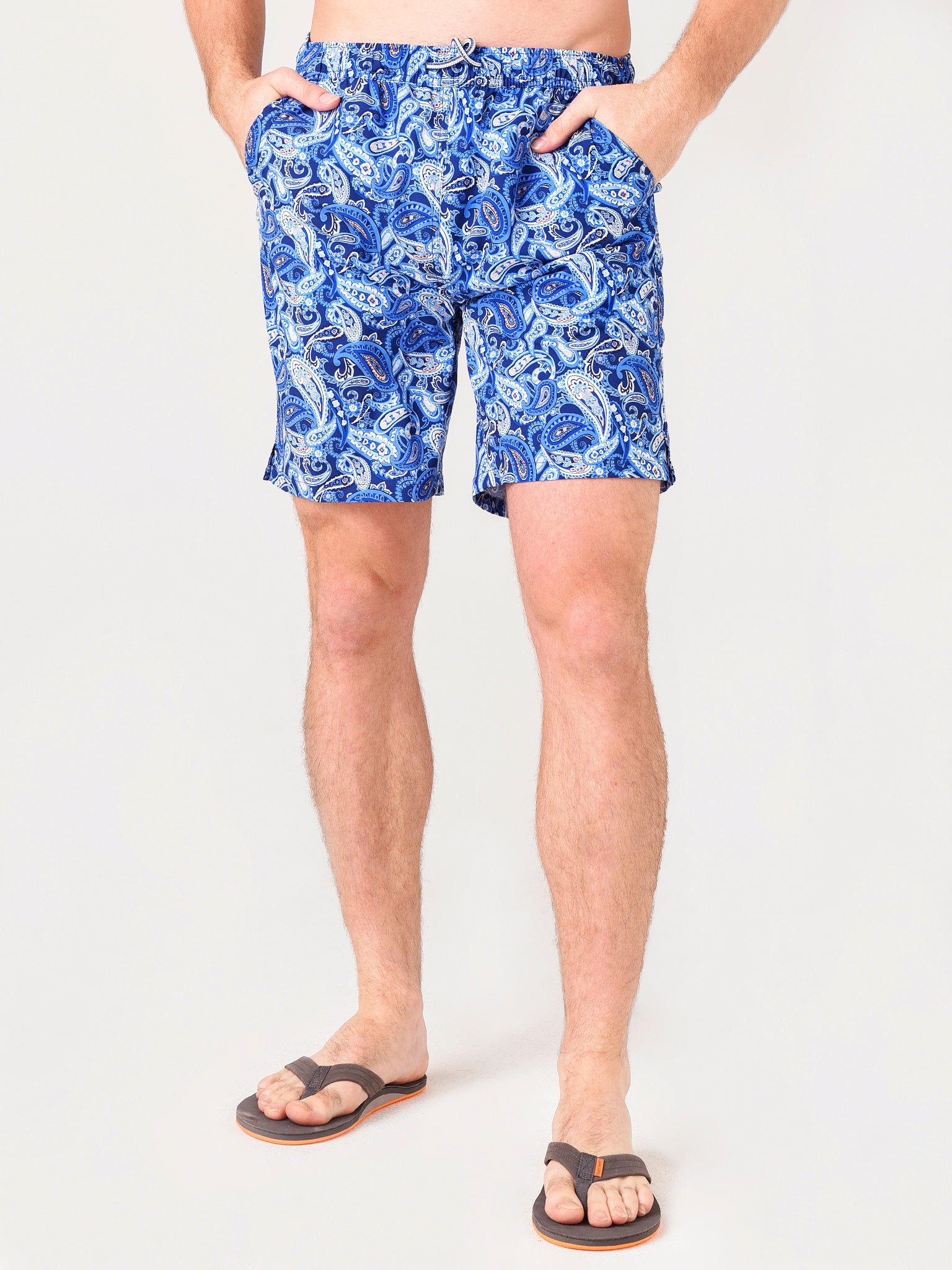 Peter Millar Seaside Men's Pacific Paisley Swim Trunk - Saint Bernard