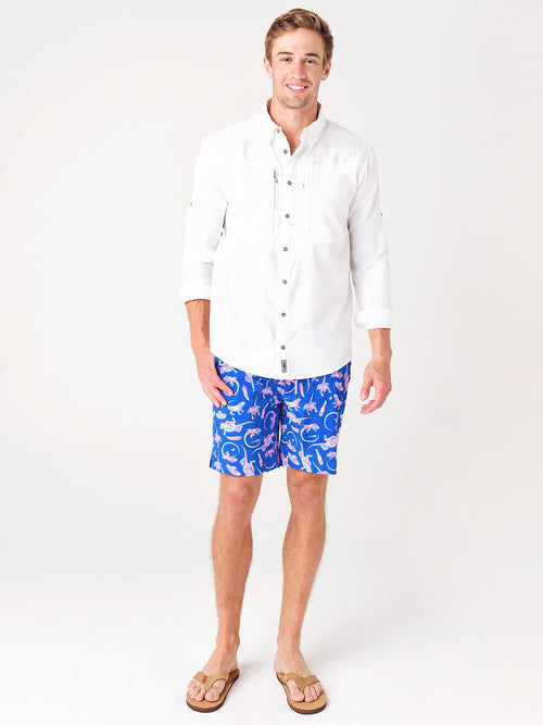 Peter Millar Seaside Men's Iguana Ensemble Swim Trunk