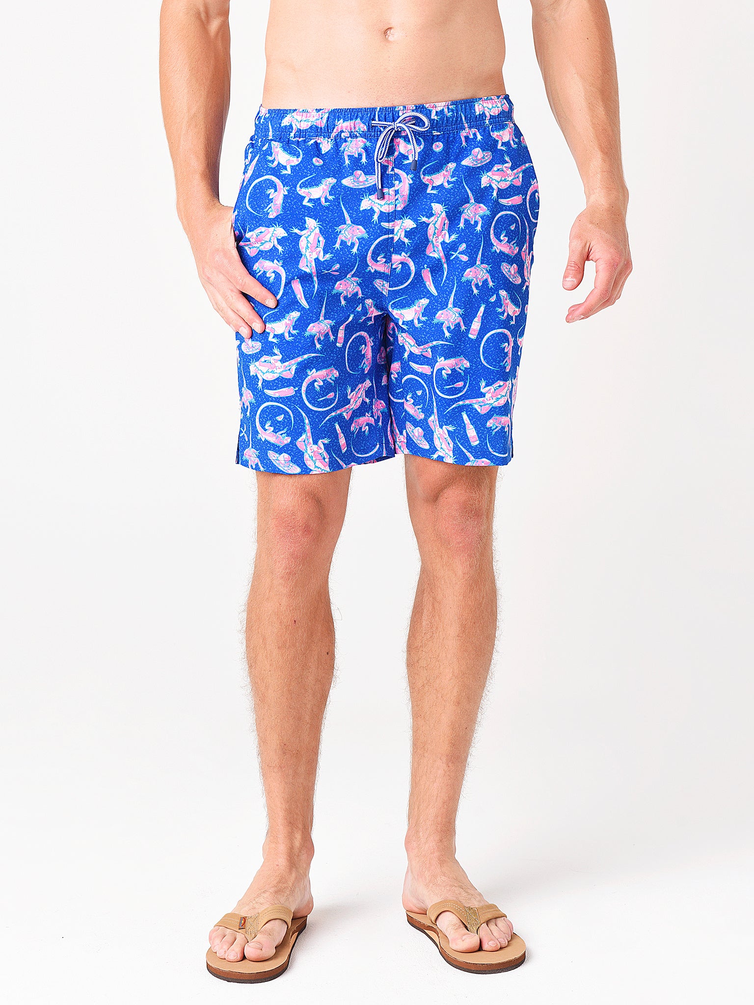 Peter Millar Seaside Men's Iguana Ensemble Swim Trunk - Saint Bernard
