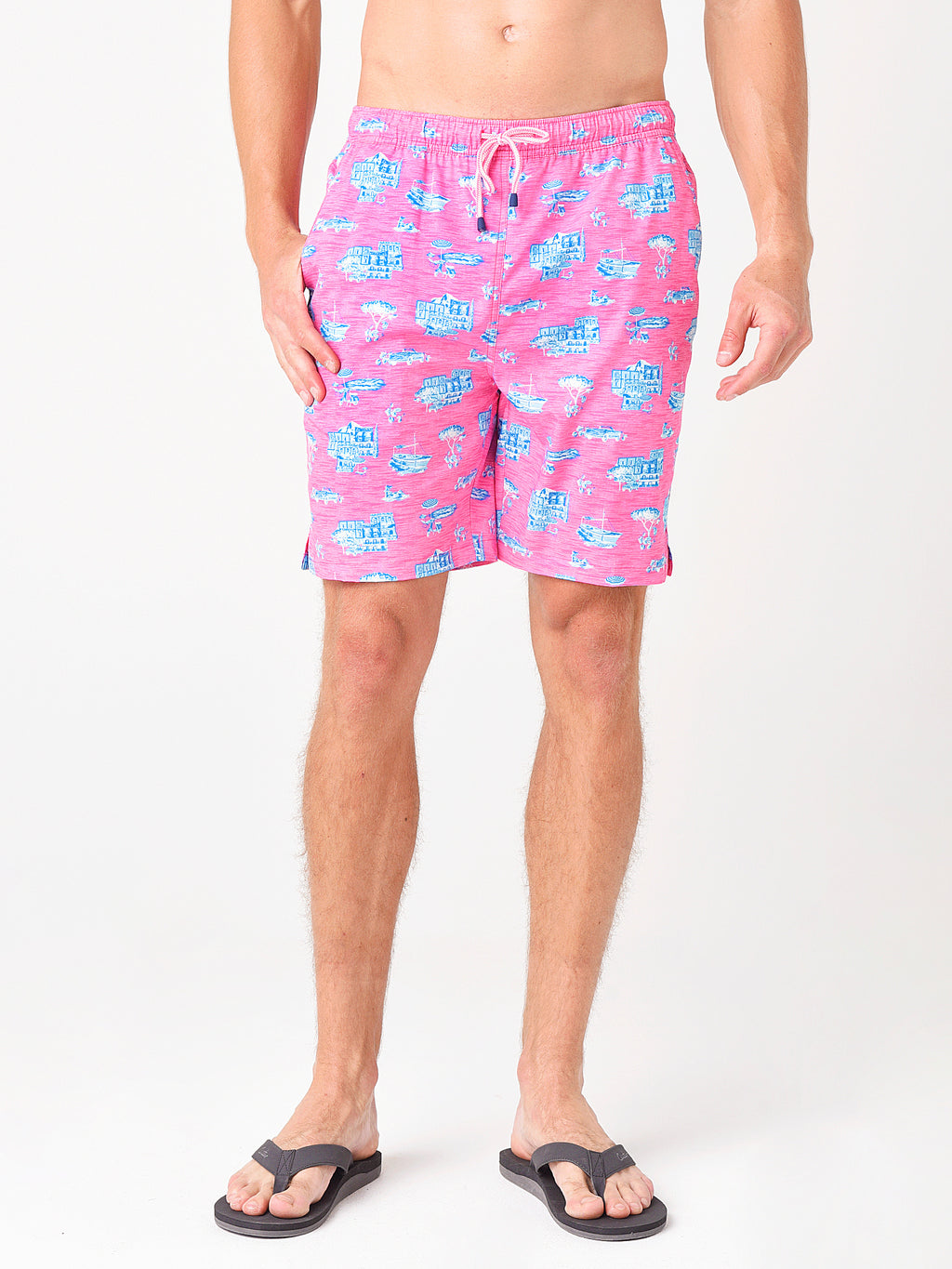 Peter Millar Seaside Men's Positano Paradise Swim Trunk - Saint Bernard