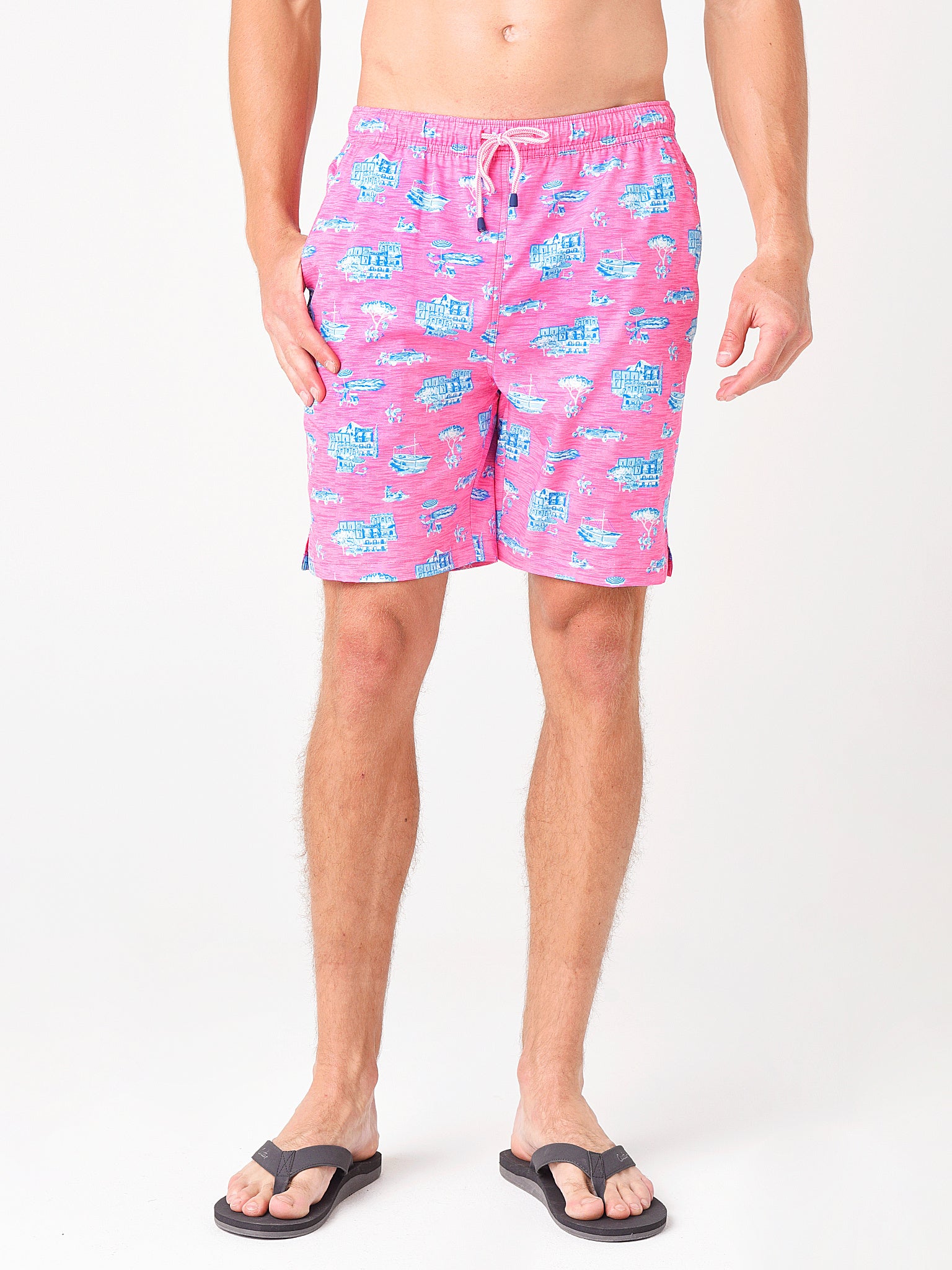 Peter Millar Seaside Men's Positano Paradise Swim Trunk - Saint Bernard