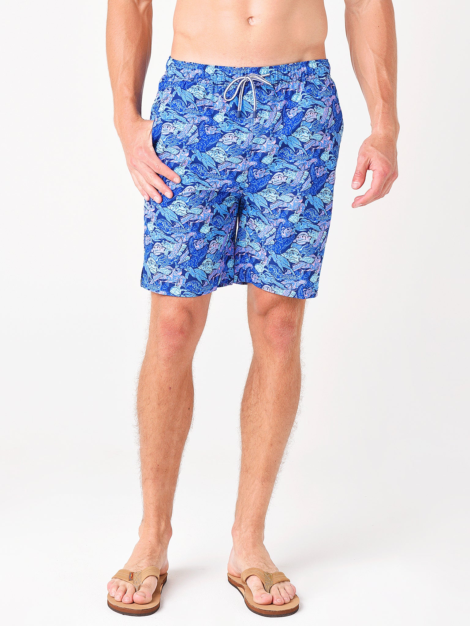 Peter Millar Seaside Men's Flippers Up Swim Trunk - Saint Bernard