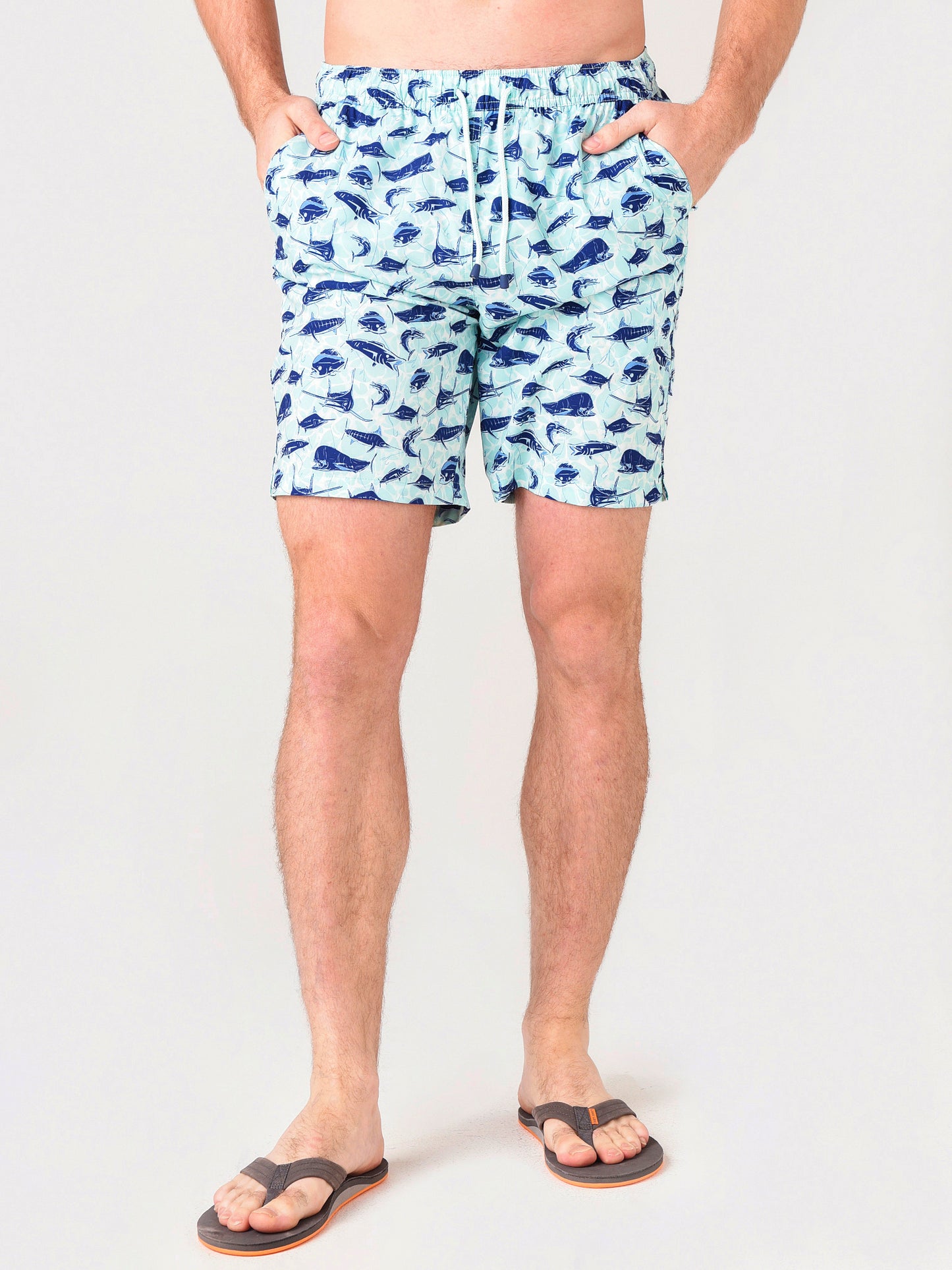 Peter Millar Seaside Men's Deep Sea Fishing Swim Trunk - Saint Bernard