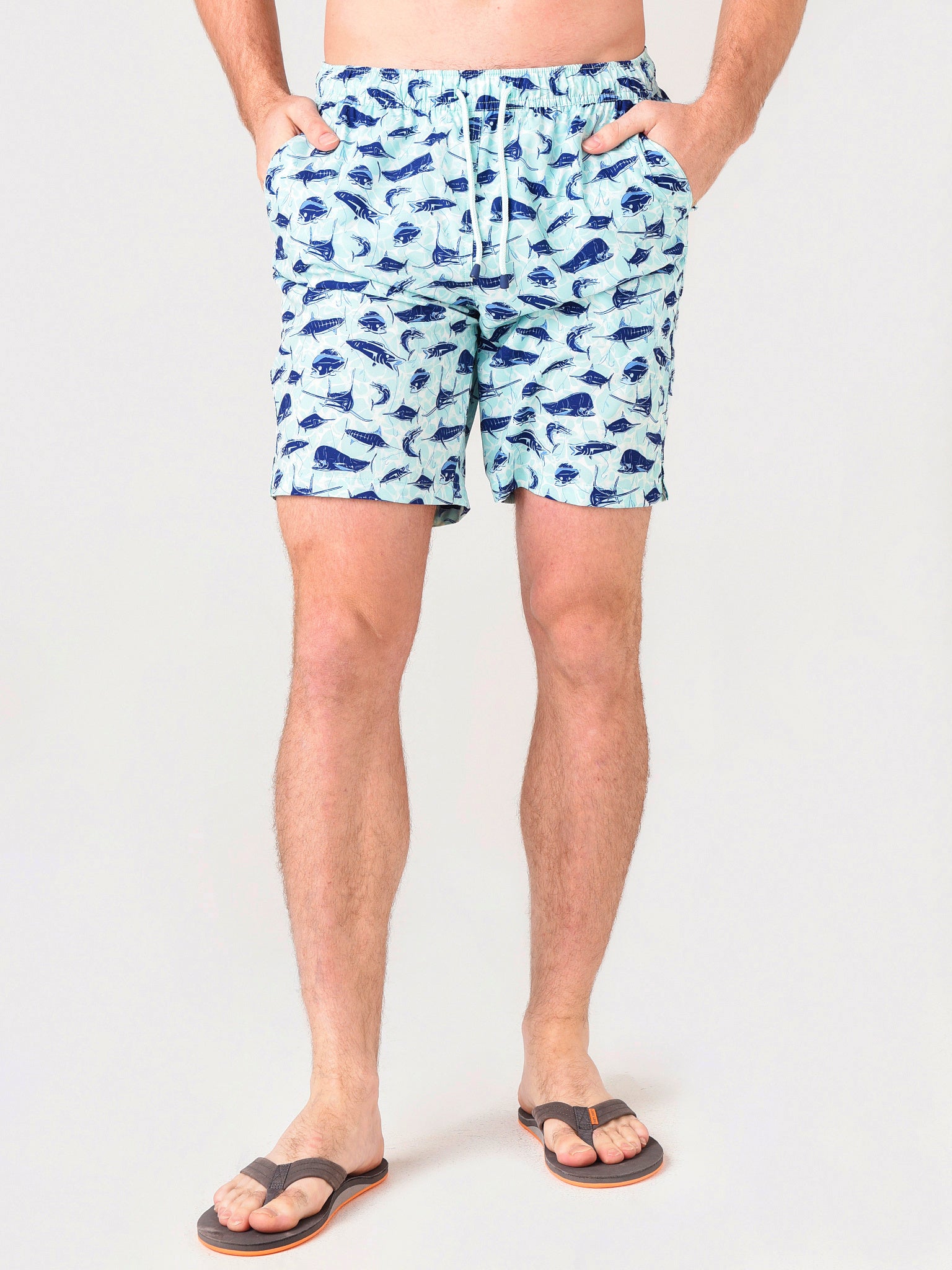 Peter Millar Seaside Men's Deep Sea Fishing Swim Trunk - Saint Bernard