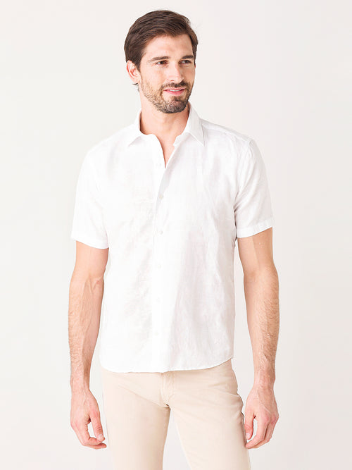 Peter Millar Collection Men's Cirrus Jacquard Short Sleeve Sport Shirt
